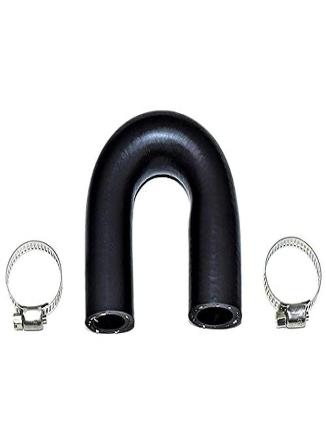 A-Team Performance LS Heater Core Bypass Hose - Black Silicone, 5/8in & 3/4in Hose Clamps - Water Pump Crossover & Heater Delete - Compatible with Chevrolet, GM & Pontiac LS/LSX Engines - Image 1